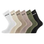 FILA Lot de 6 paires de tennis homme F9581 Natural. Coloris disponibles : Beige