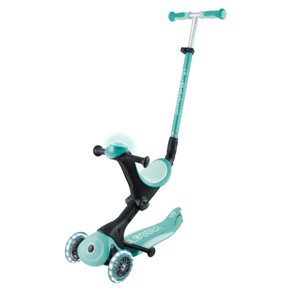 Globber Go Deluxe Flash - Lights Menthe Foncée / Pastel Menthe