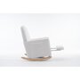 Voir la diapositive 5 : MERAX Fauteuil à Bascule Rocking Chair Avec Repose-pieds Extensible Blanc