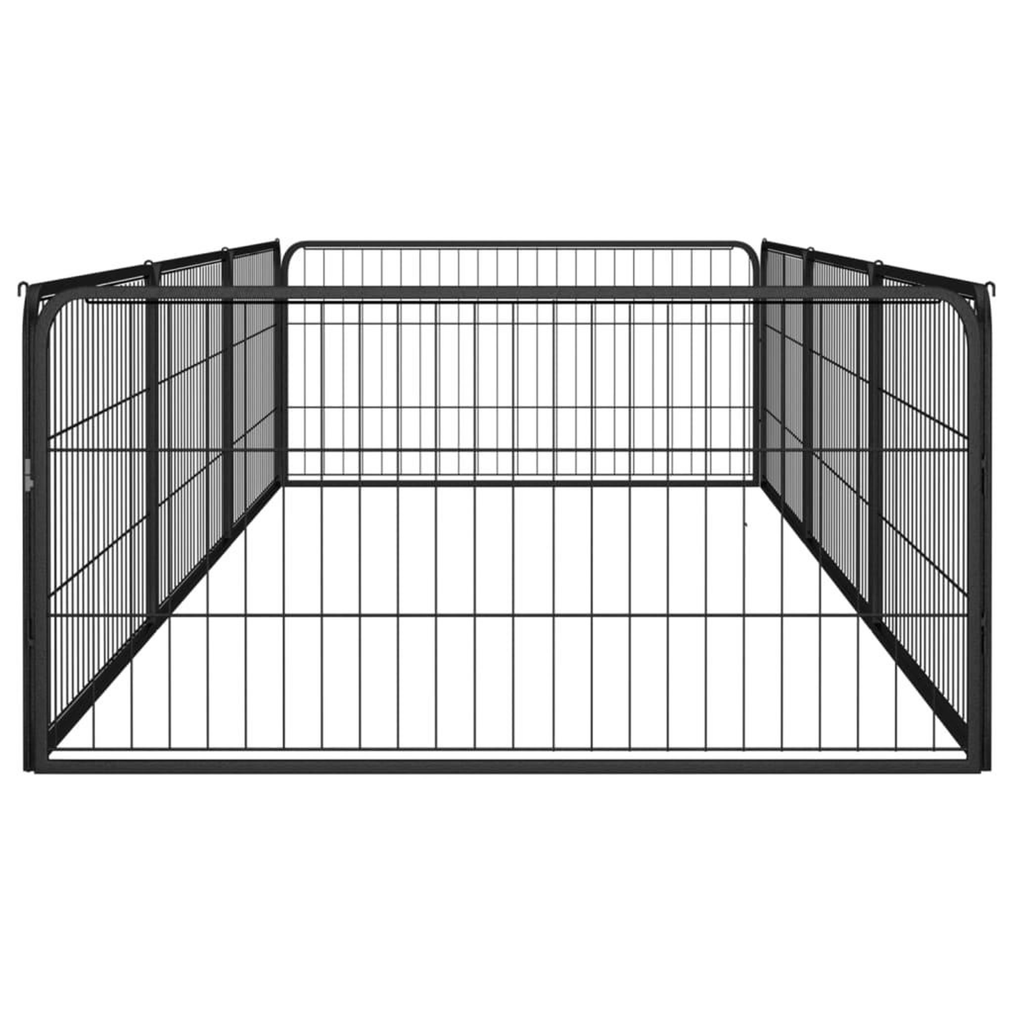 Voir la diapositive 4 : VIDAXL Parc pour chien 8 panneaux Noir 100x50cm Acier enduit de poudre