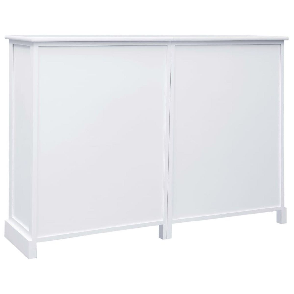 VIDAXL Buffet avec 10 tiroirs Blanc 113x30x79 cm Bois