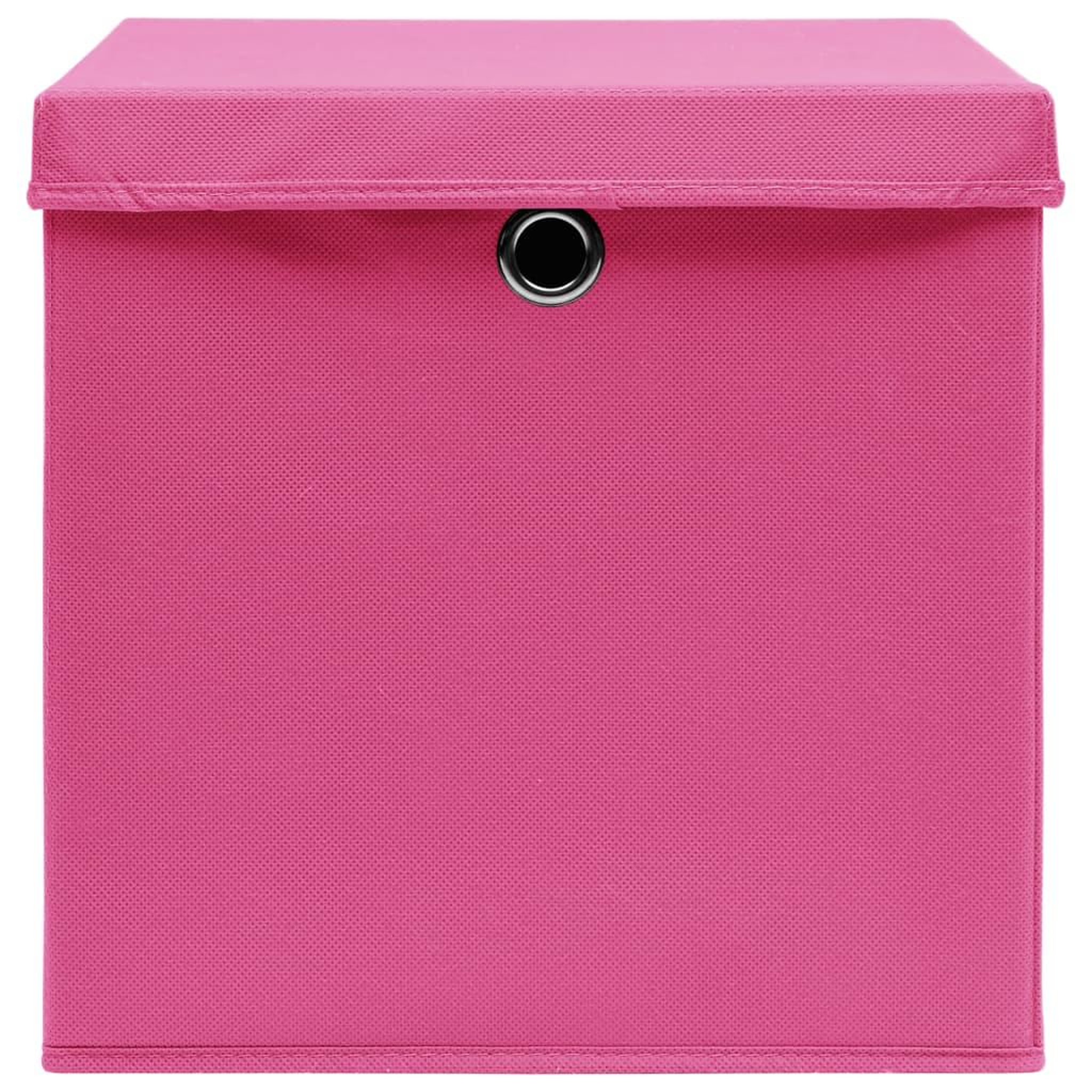 Voir la diapositive 5 : VIDAXL Boîtes de rangement avec couvercles 10 pcs 28x28x28 cm Rose