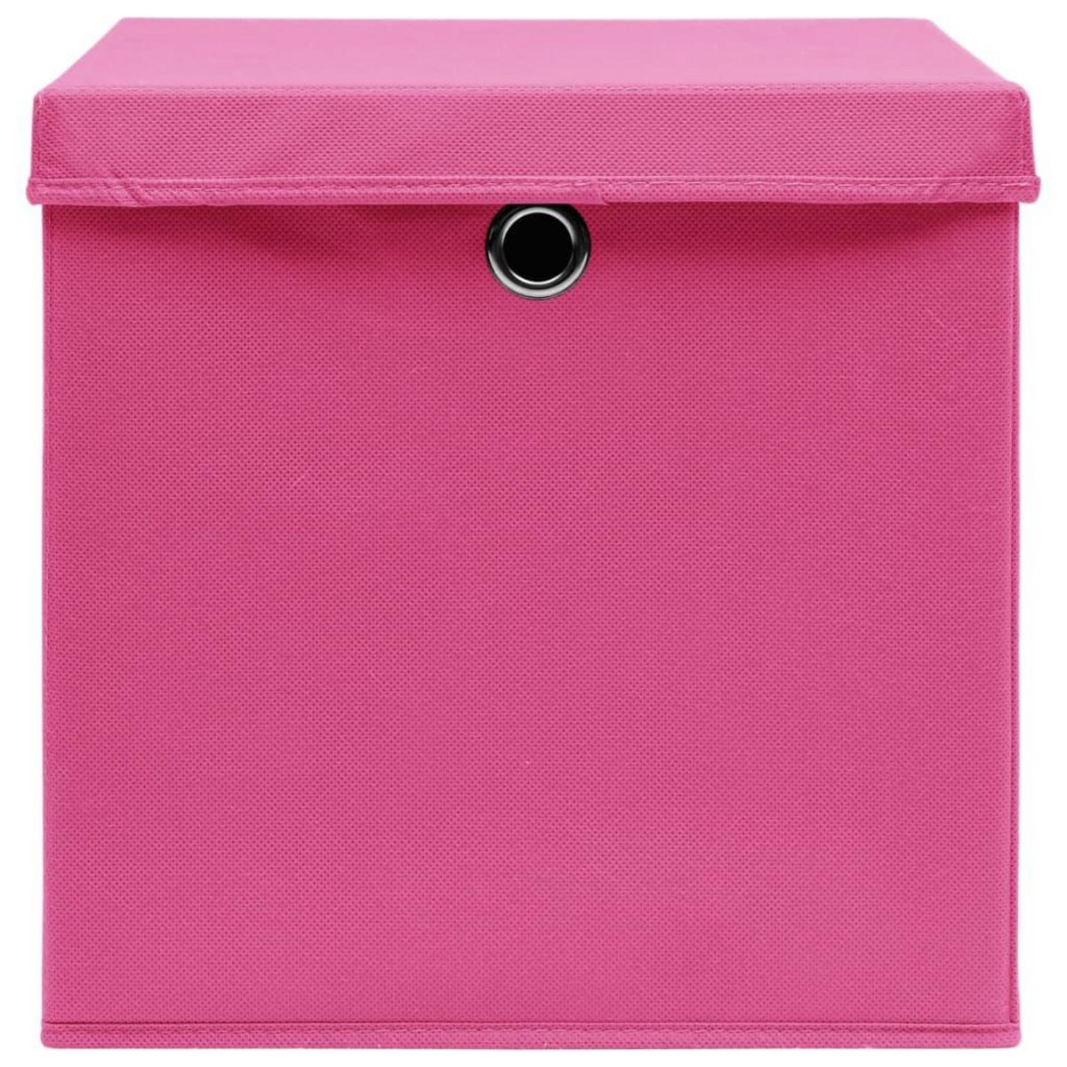 VIDAXL Boîtes de rangement avec couvercles 10 pcs 28x28x28 cm Rose