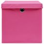 Voir la diapositive 5 : VIDAXL Boîtes de rangement avec couvercles 10 pcs 28x28x28 cm Rose