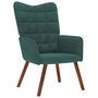 Voir la diapositive 5 : VIDAXL Chaise de relaxation avec tabouret Vert fonce Velours