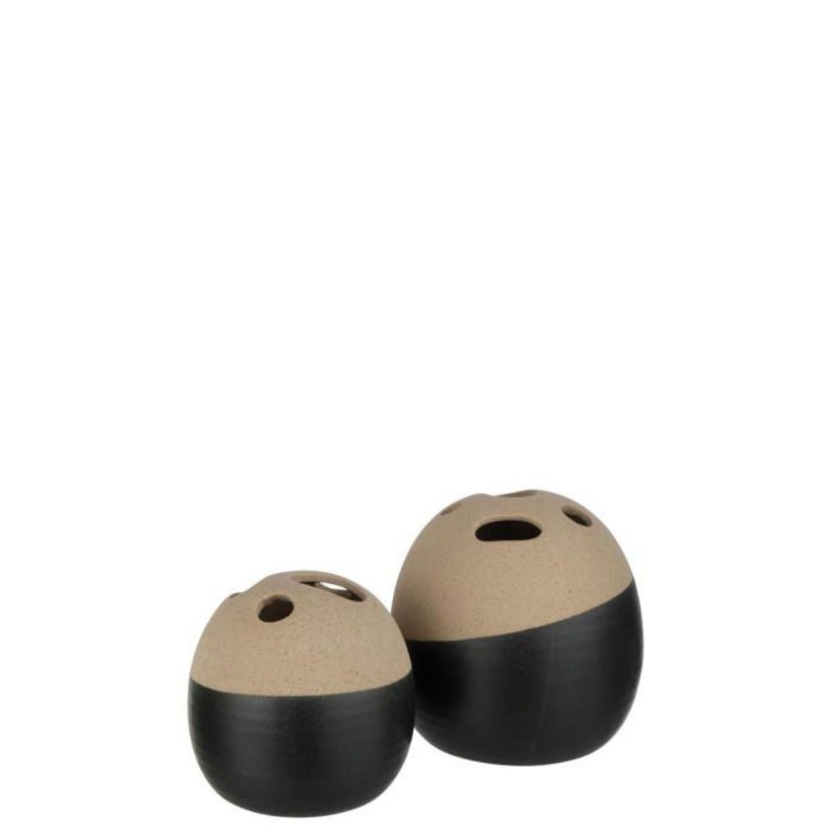 Paris Prix Vase Boule Déco  Black Lombok  18cm Noir