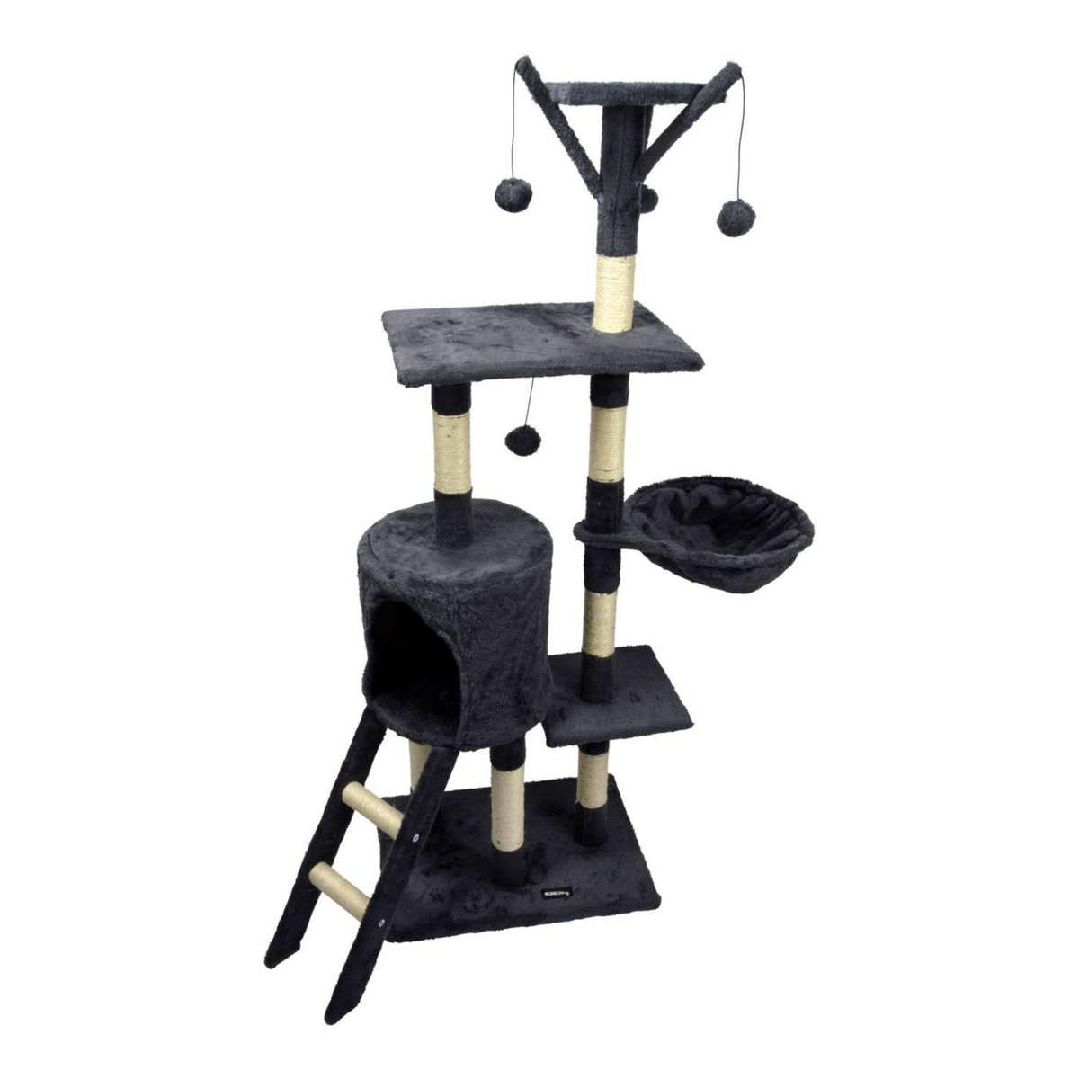 LOVE STORY Grand arbre à chat Moon multi activités - Gris anthracite