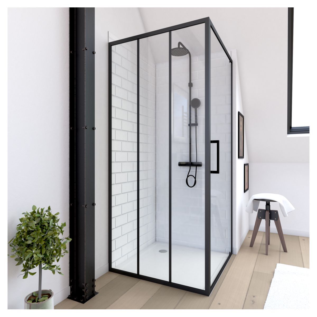 Paroi de douche FACTORX RETOUR 80CM 