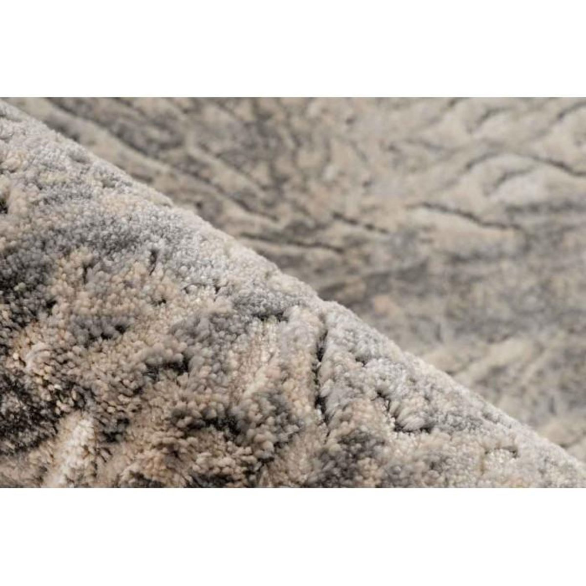 Paris Prix Tapis Tissé à Poils Ras Rétro  Adeon  Gris