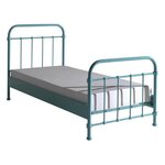 Paris Prix Lit Enfant Métal  New York  90x200cm Turquoise