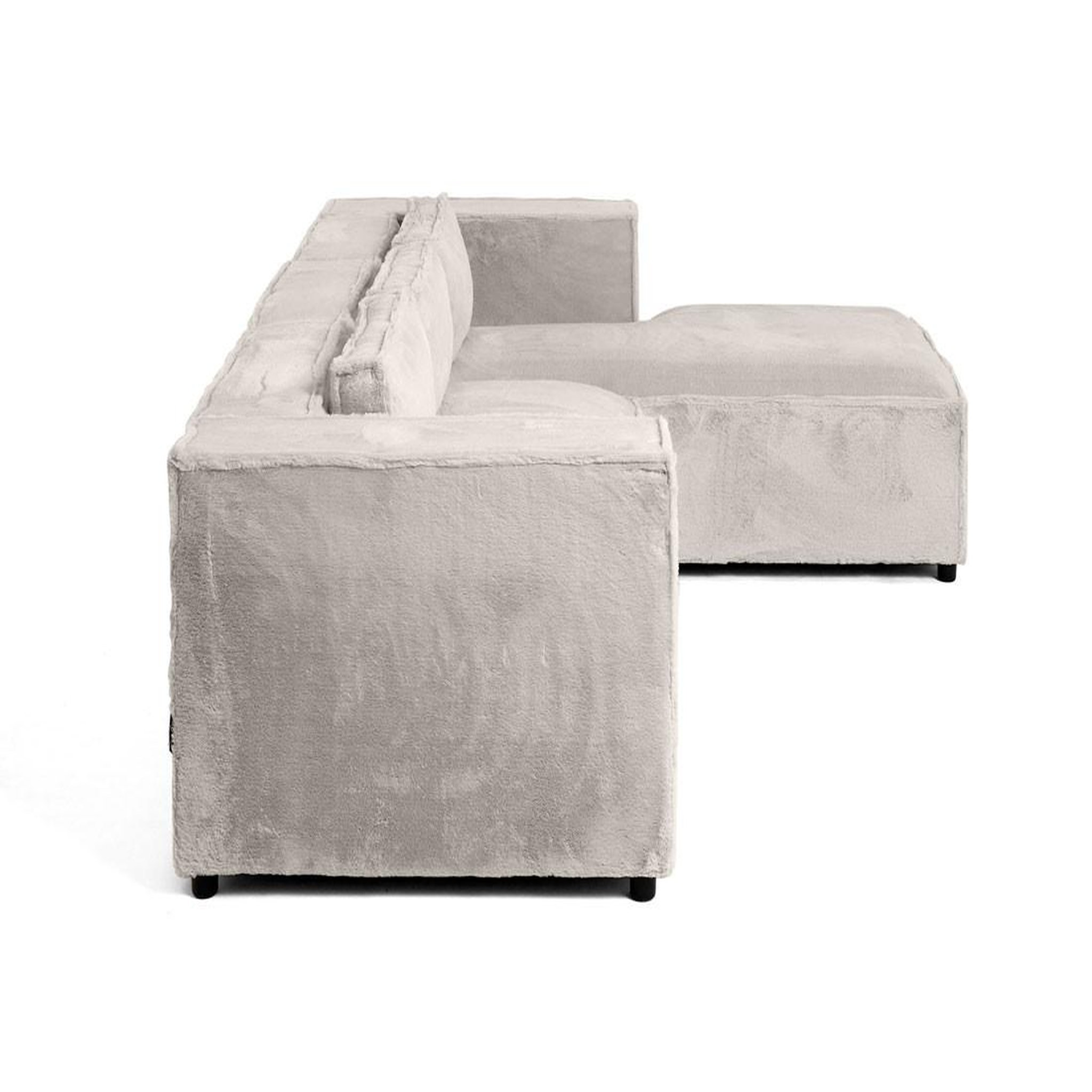 Voir la diapositive 3 : LISA DESIGN Stella - canapé d'angle droit - 4 places - en fausse fourrure