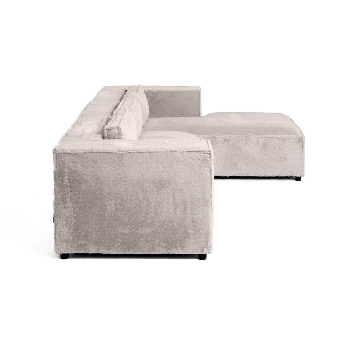 LISA DESIGN Stella - canapé d'angle droit - 4 places - en fausse fourrure