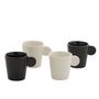 Voir la diapositive 2 : Paris Prix Lot de 4 Tasses à Café  Avery  7,5cl Noir & Blanc