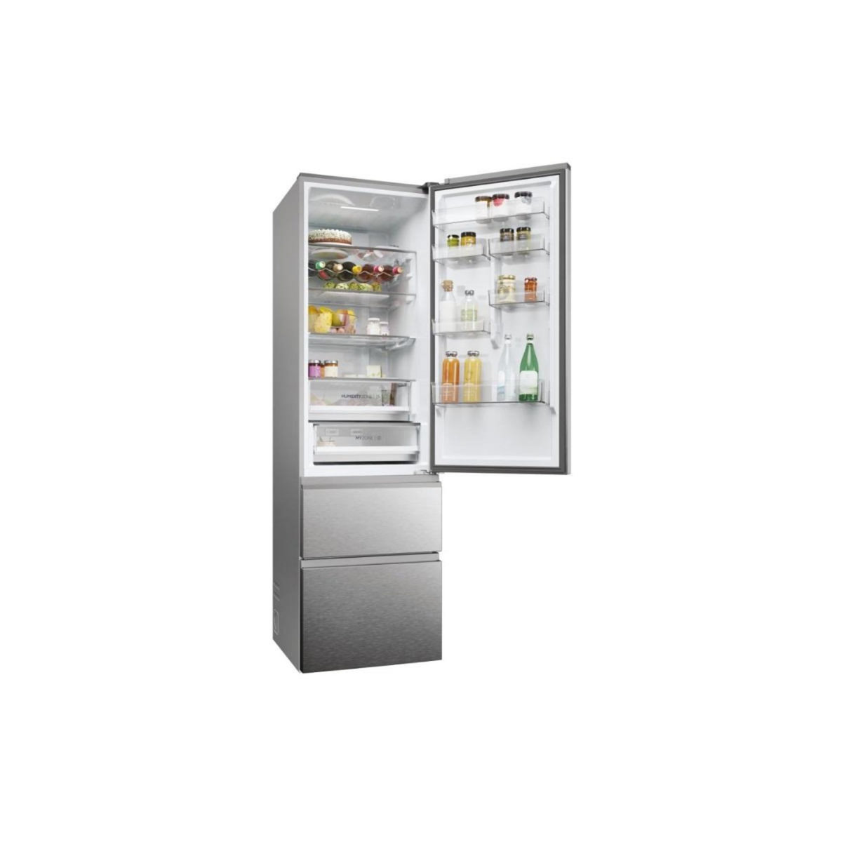 HAIER Réfrigérateur combiné 60cm 414l nofrost inox - HTW5620DNMG