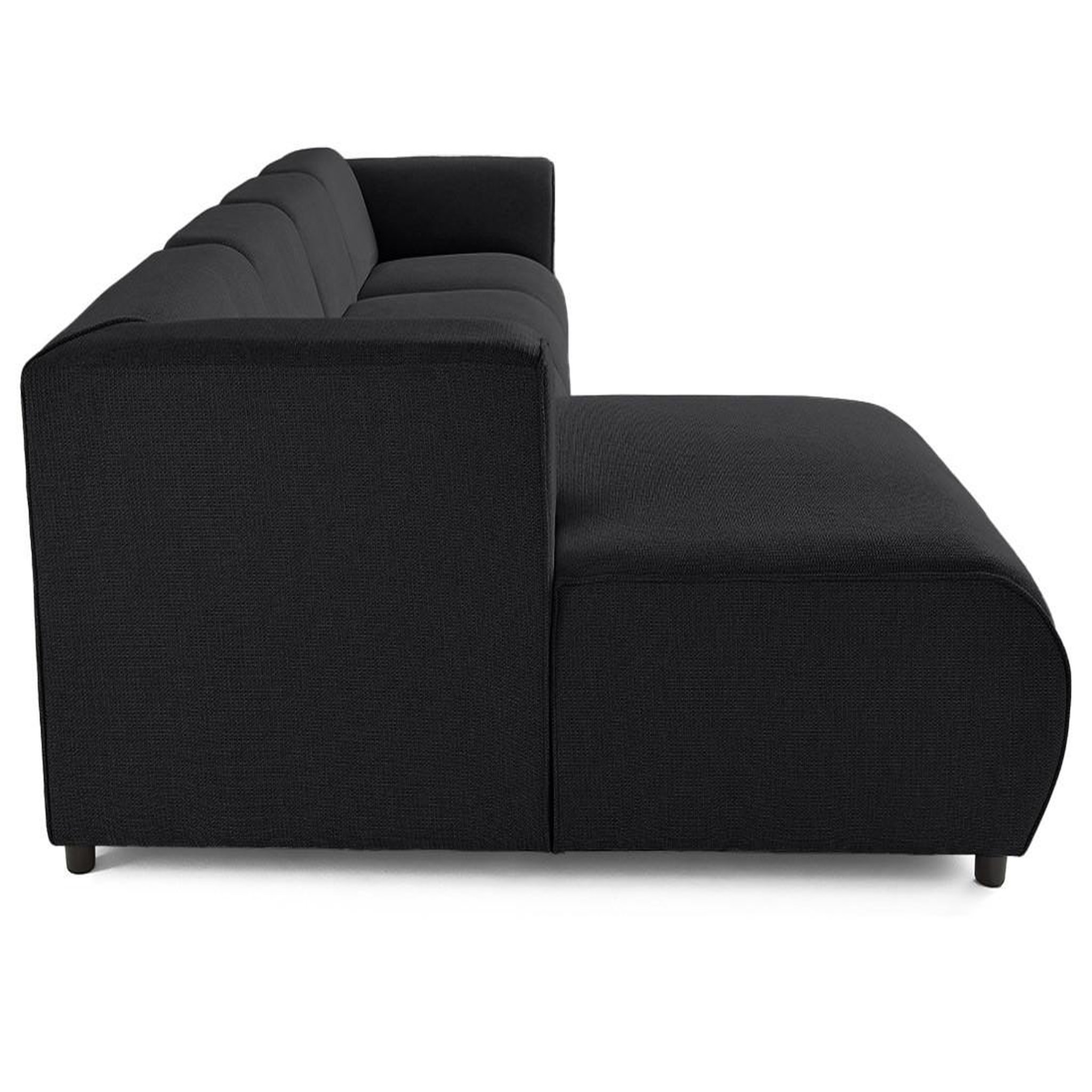 Voir la diapositive 5 : LISA DESIGN Suaro - canapé modulable d'angle gauche 5 places en tissu texturé