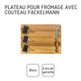 Voir la diapositive 4 : Fackelmann Plateau de fromages avec ardoises et couteau à fromage 32 x 23 cm Fackelmann