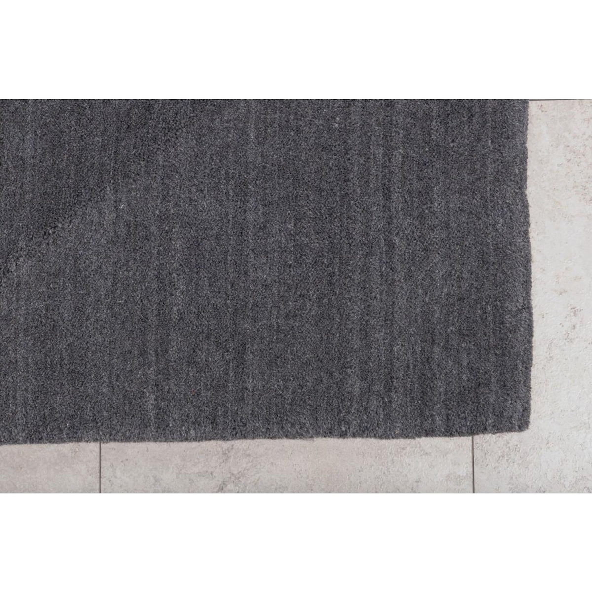 Paris Prix Tapis Déco en Laine  Ulla  202x300cm Gris Foncé