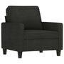 Voir la diapositive 3 : VIDAXL Ensemble de canapes 3 pcs avec coussins Noir Tissu