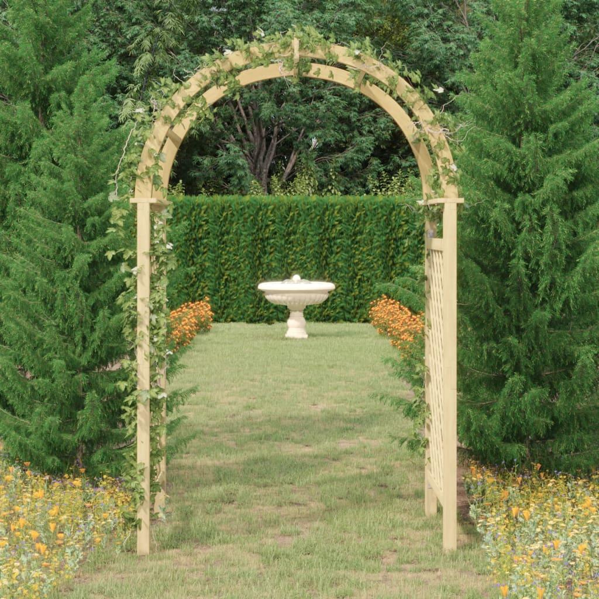 VIDAXL Arche avec treillis 141x97x243 cm Bois de pin massif impregne