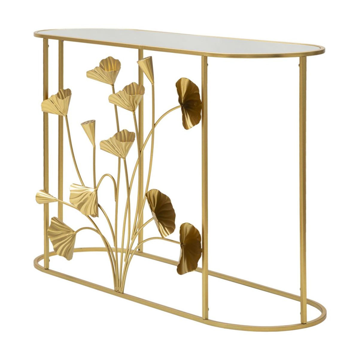 Paris Prix Console Design en Métal  Flow  120cm Or