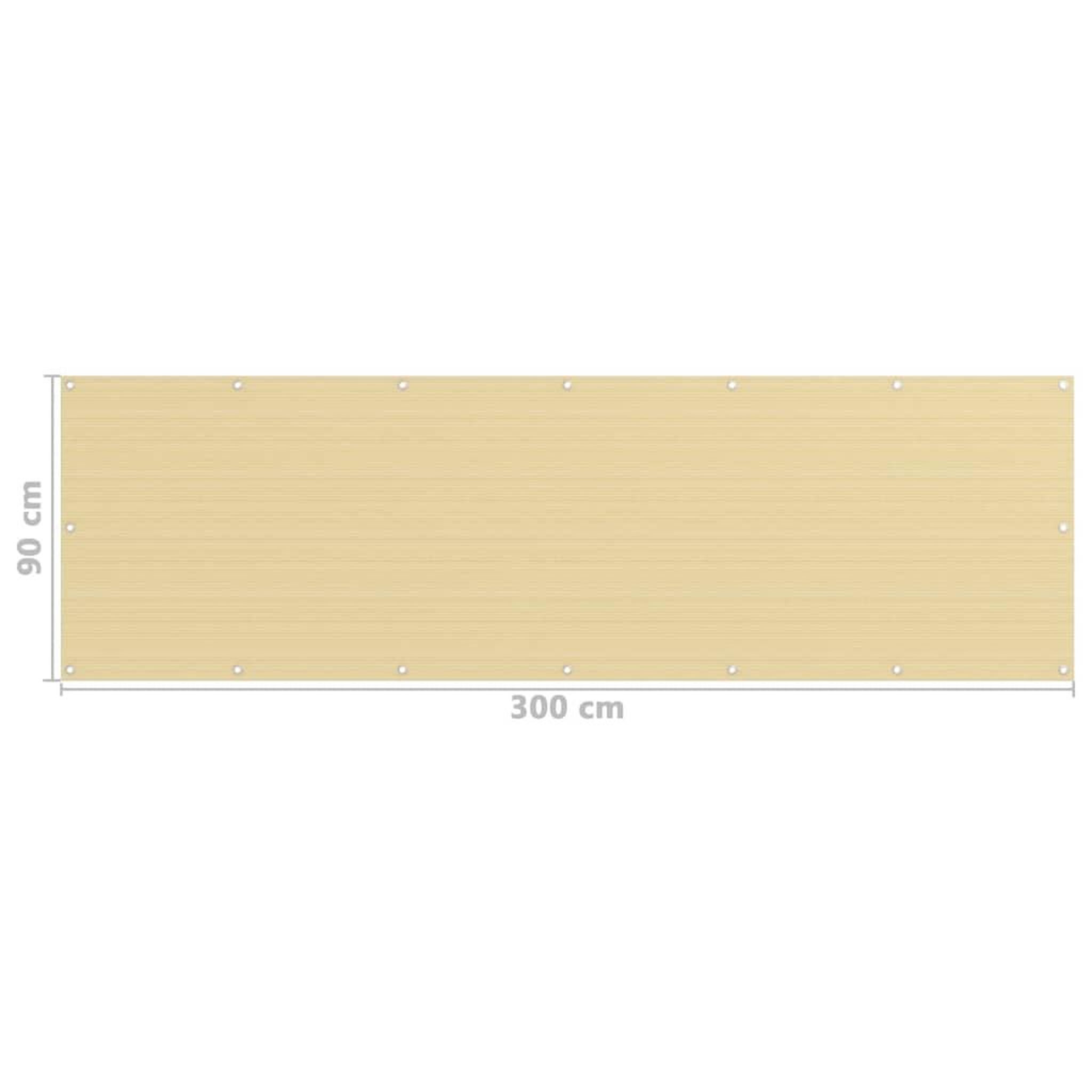 Voir la diapositive 5 : VIDAXL Ecran de balcon beige 90x300 cm pehd