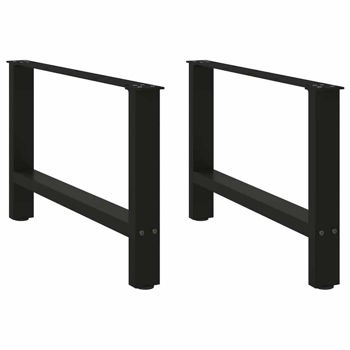VIDAXL Pieds de table basse noir 2 pcs 70x(42-43) cm acier