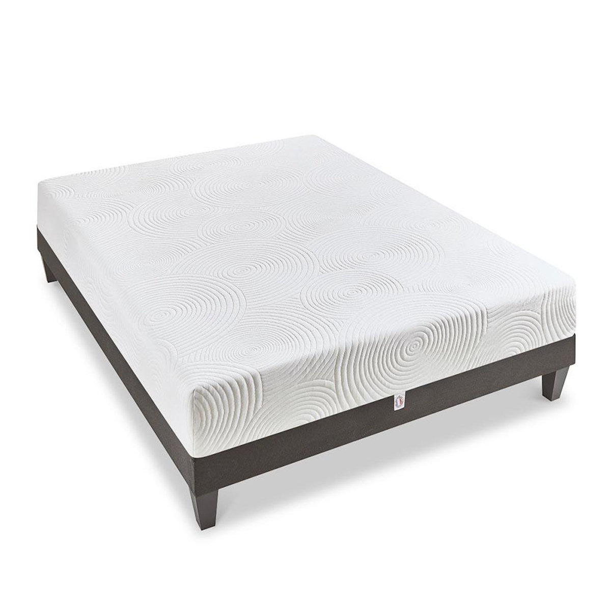BELLECOUR BELLECOUR LITERIE | Ensemble VOSGES | Matelas Mousse Haute Densité + Sommier Bois