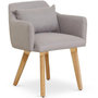 Voir la diapositive 2 : Paris Prix Lot de 2 Fauteuils Scandinave  Alan  70cm Beige