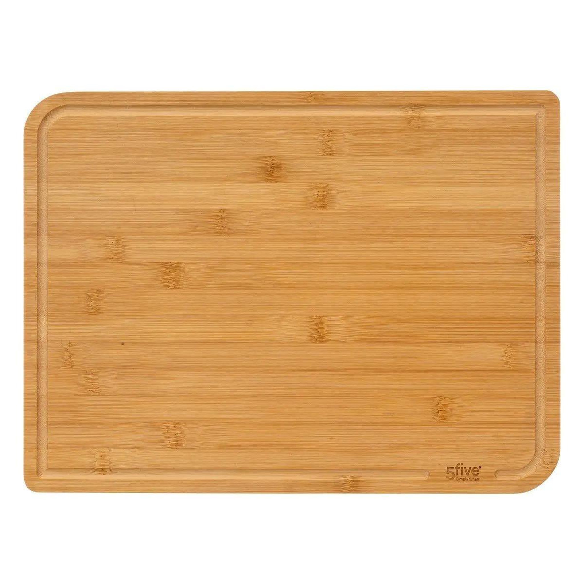 Voir la diapositive 2 : FIVE Lot de 2 planches à découper  bambou  35cm beige