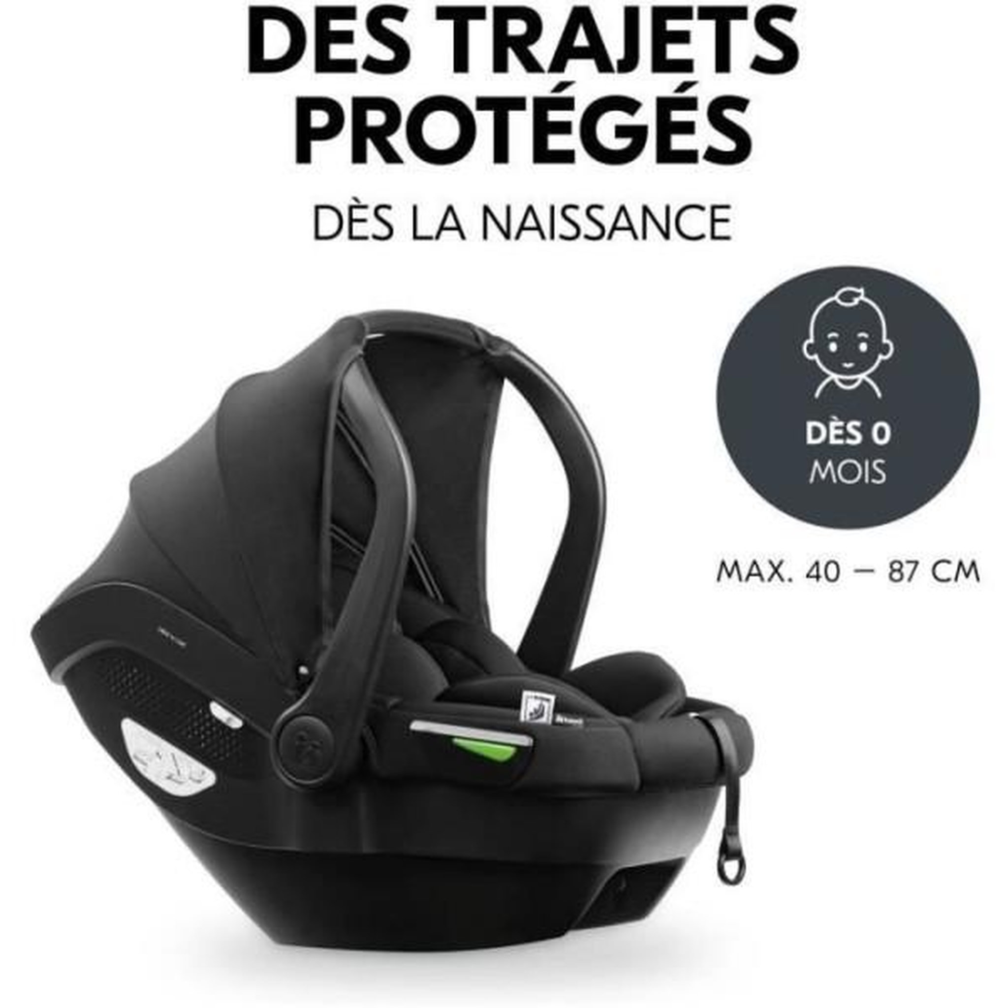 Voir la diapositive 3 : HAUCK Siege Auto  - HAUCK - DRIVE N CARE - Groupe 0+ - I-Size - Réducteur - Noir