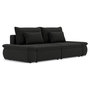 Voir la diapositive 2 : LISA DESIGN Elvona - canapé droit 3 places convertible avec coffre en tissu texturé