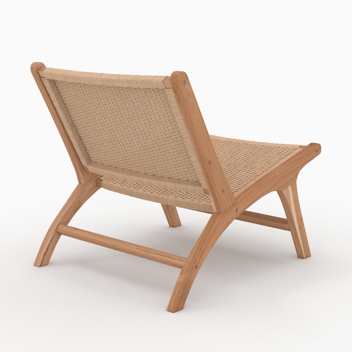 Rendez vous déco Fauteuil Kilka en bois de teck et cordage en loom-Kilka