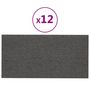 Voir la diapositive 2 : VIDAXL Panneaux muraux 12 pcs Gris fonce 30x15 cm Tissu 0,54 m²