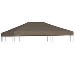 VIDAXL Toile superieure de gazebo 310 g/m^2 3x3 m Taupe