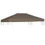 Voir la diapositive 1 : VIDAXL Toile superieure de gazebo 310 g/m^2 3x3 m Taupe