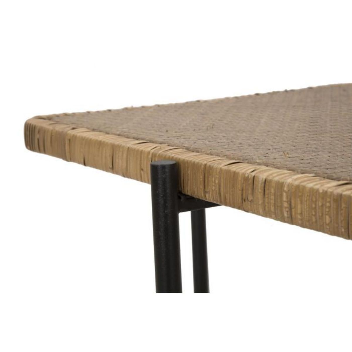 Paris Prix Table Basse en Rotin  Cebu  75cm Naturel & Noir