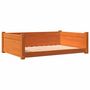 Voir la diapositive 2 : VIDAXL Lit pour chien cire marron 95,5x65,5x28 cm bois de pin massif