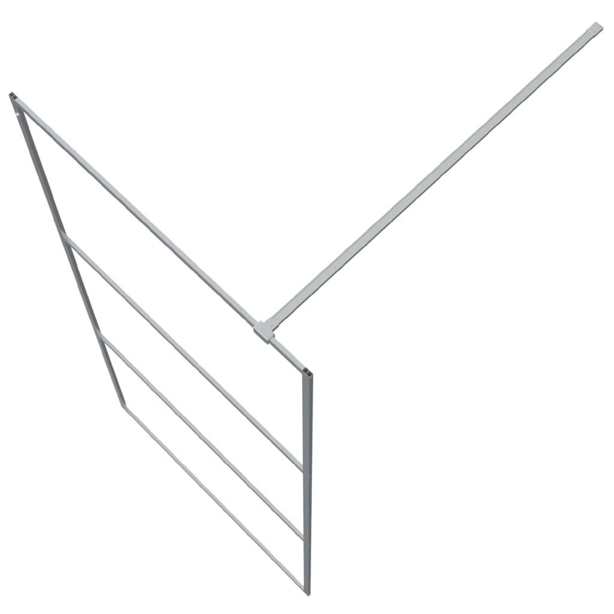 Voir la diapositive 5 : VIDAXL Paroi de douche Argente 90x195 cm Verre ESG transparent