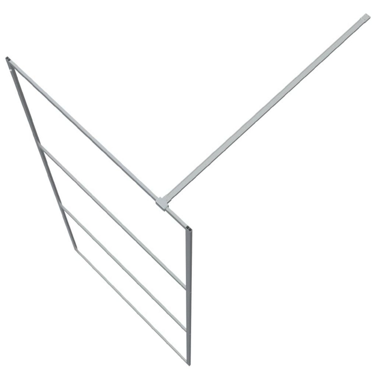 VIDAXL Paroi de douche Argente 90x195 cm Verre ESG transparent