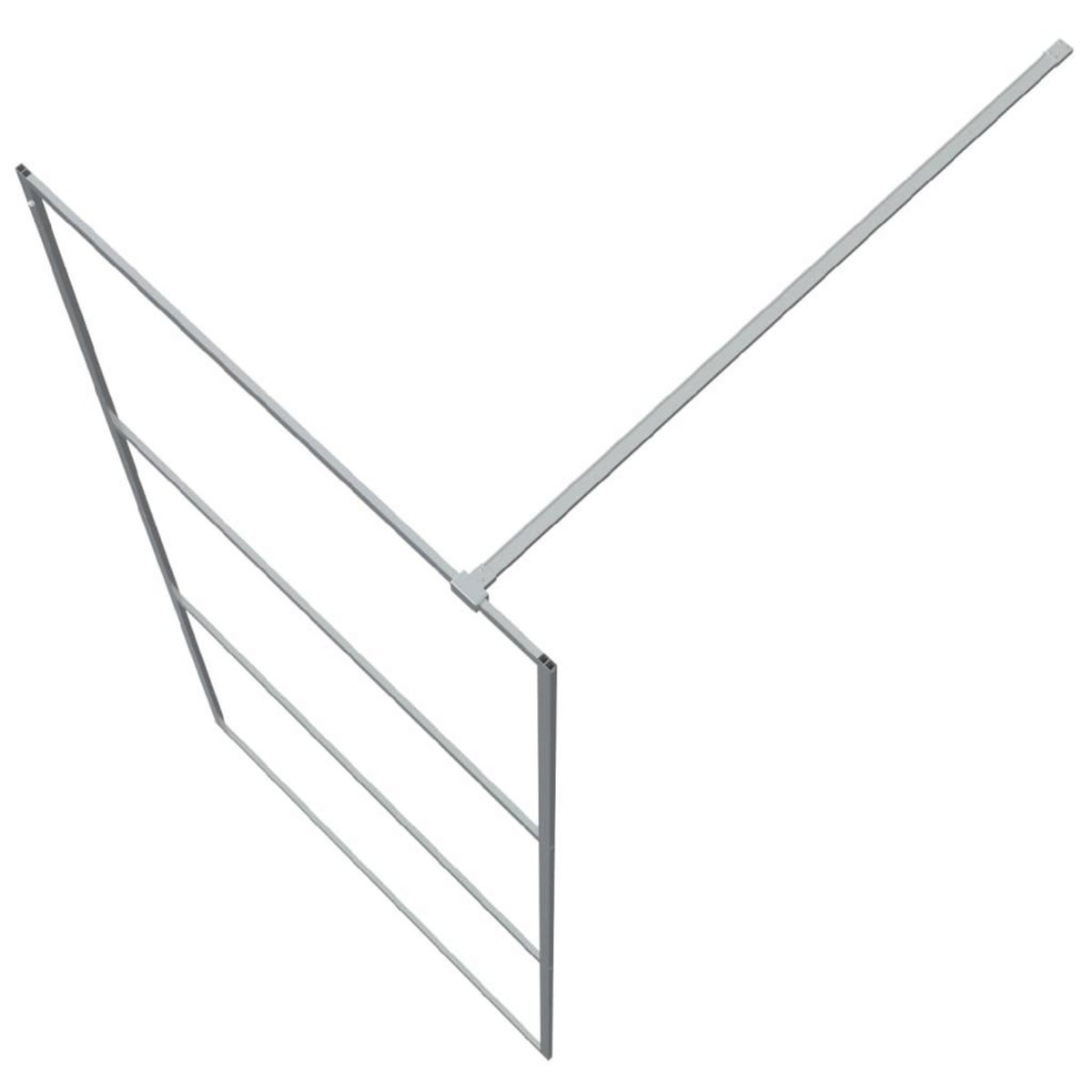 VIDAXL Paroi de douche Argente 90x195 cm Verre ESG transparent