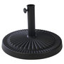 Voir la diapositive 1 : GARDENSTAR Pied de parasol rond - Résine - Noir