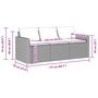 Voir la diapositive 6 : VIDAXL Canape de jardin avec coussins 3 places brun resine tressee