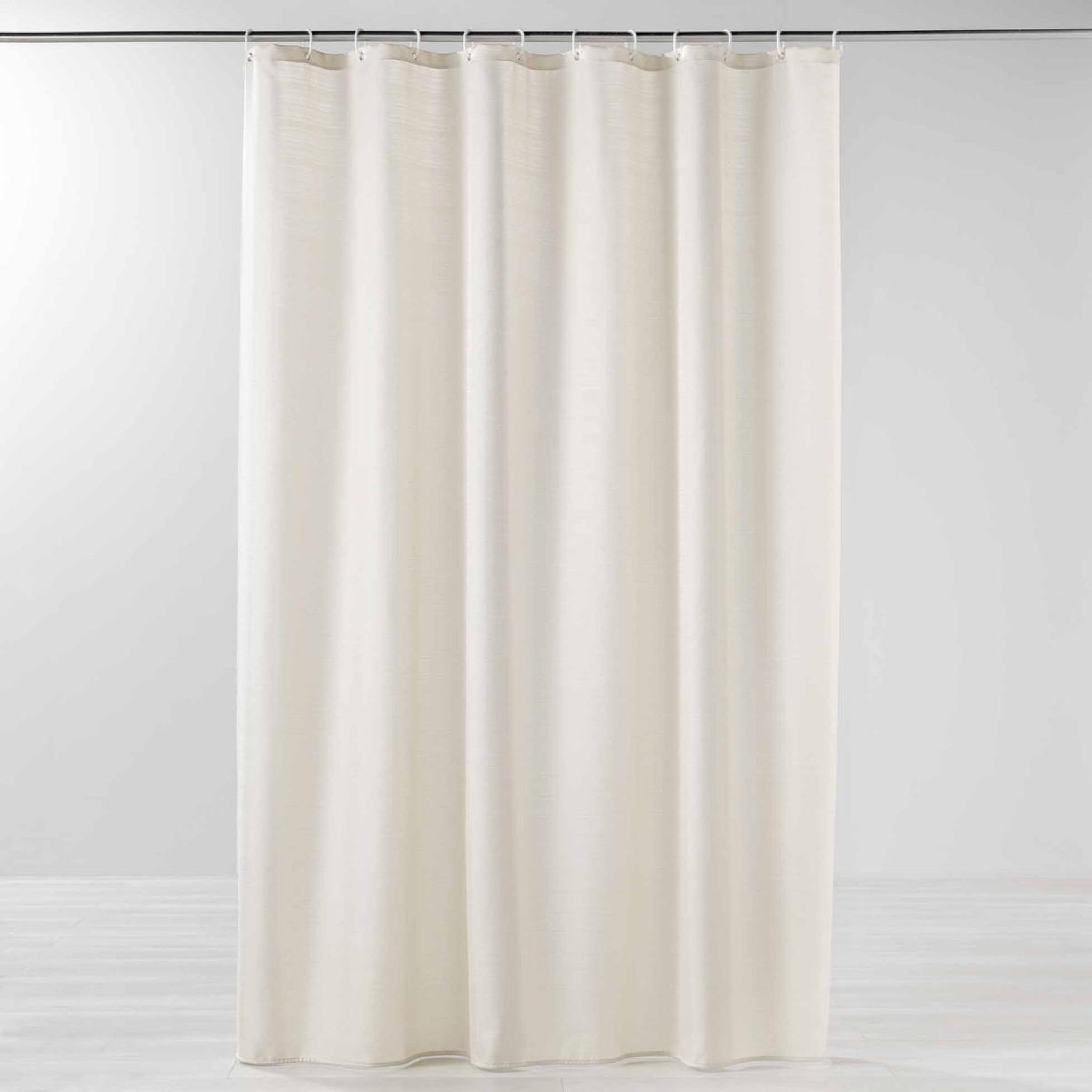 Douceur d'Intérieur Rideau de douche uni  yaline  180x200cm naturel