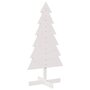 Voir la diapositive 2 : VIDAXL Arbre de Noël en bois pour decoration blanc 120 cm pin massif