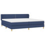 Voir la diapositive 3 : VIDAXL Sommier a lattes de lit avec matelas Bleu 200x200 cm Tissu