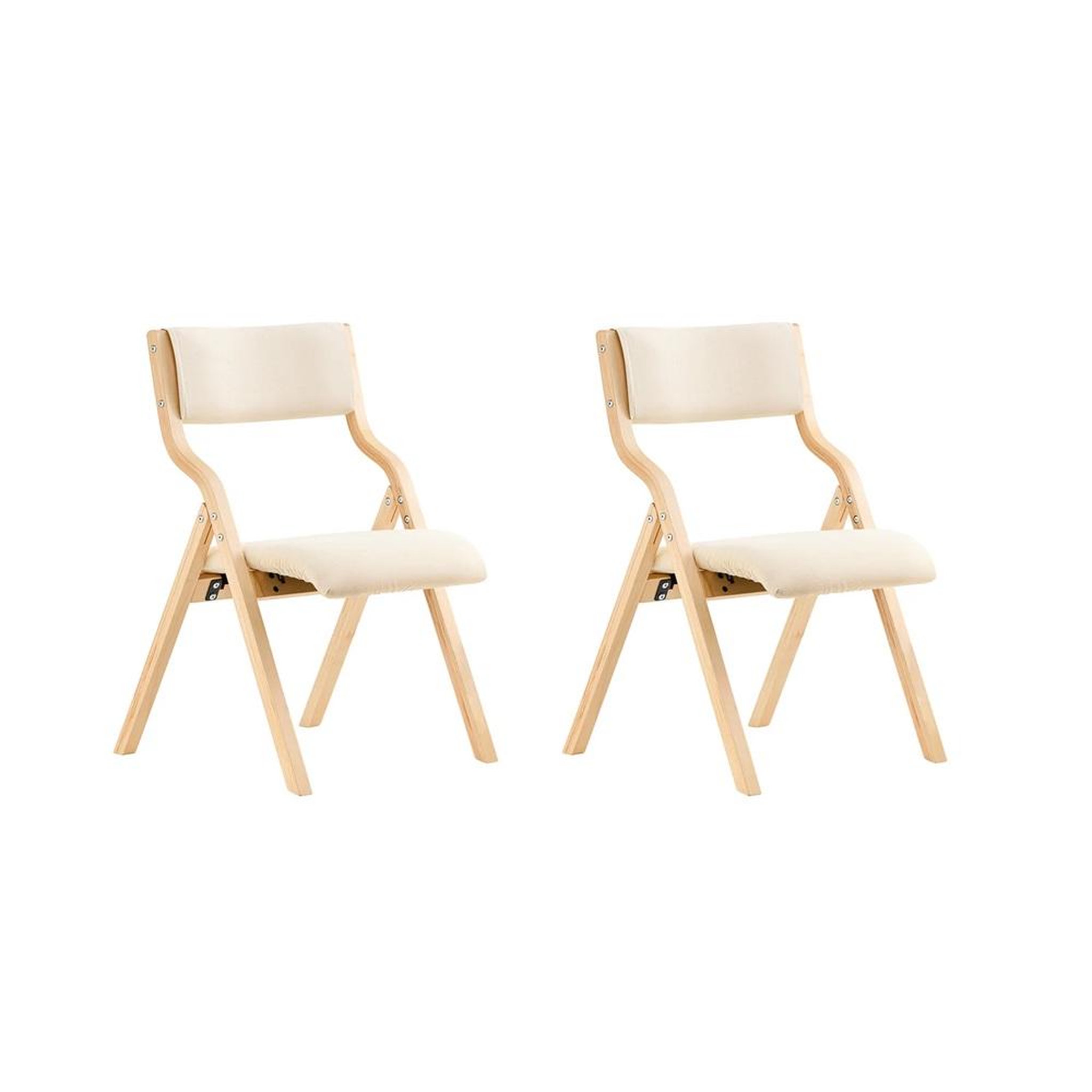 SOBUY Chaise Pliante Design Blanc 48x42x80cm FST40-WX2
