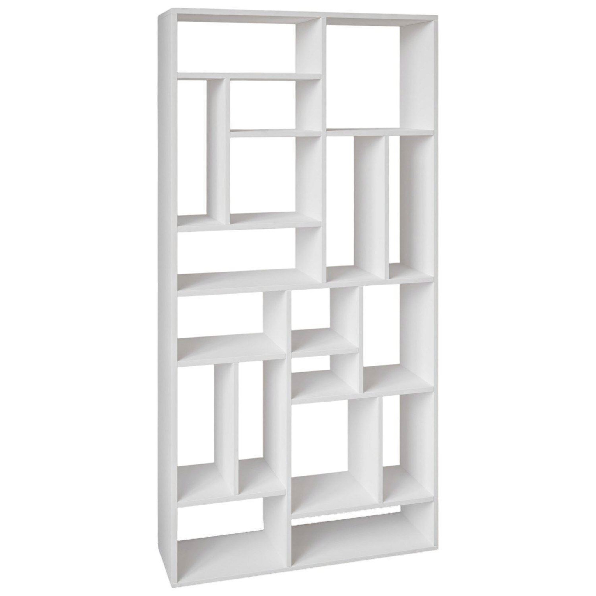 Habitat et Jardin Bibliothèque en bois  Nicola  - 90 x 30 x 180 cm - Blanc
