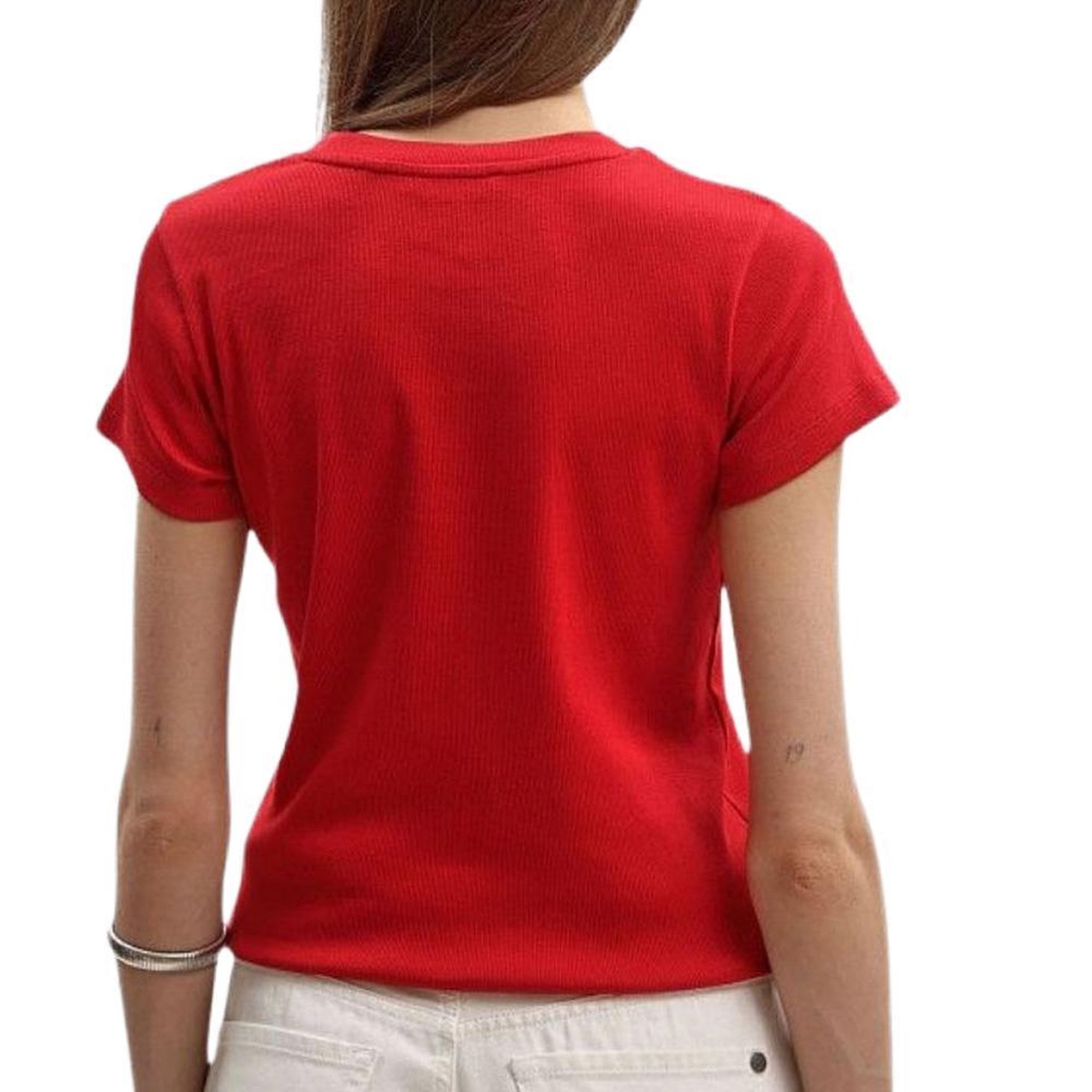 Voir la diapositive 2 : Pepe Jeans T-Shirt Rouge Femme Pepe jeans PL506037