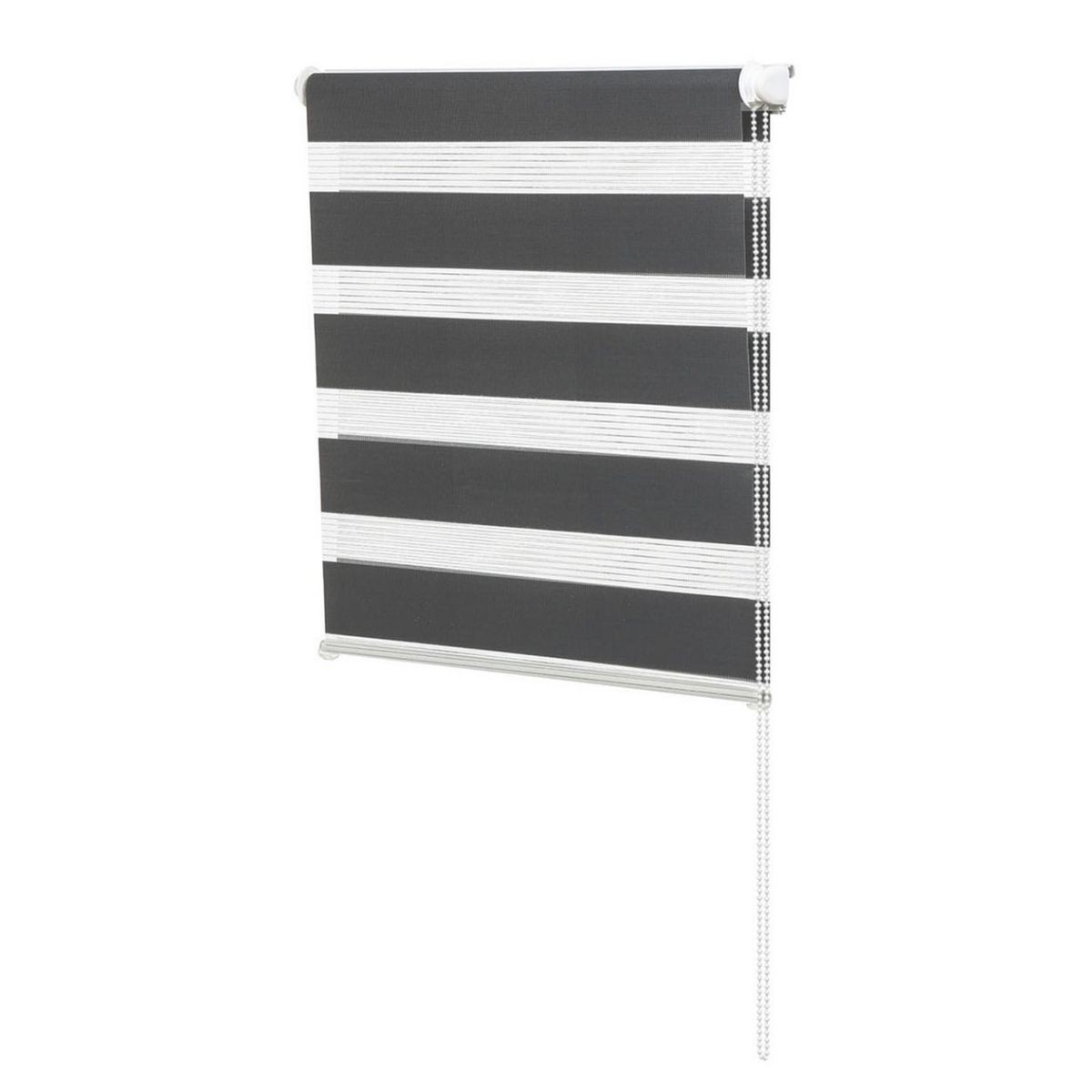 ID MARKET Store enrouleur zébré jour nuit 50 x 150 cm gris