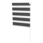 ID MARKET Store enrouleur zébré jour nuit 50 x 150 cm gris